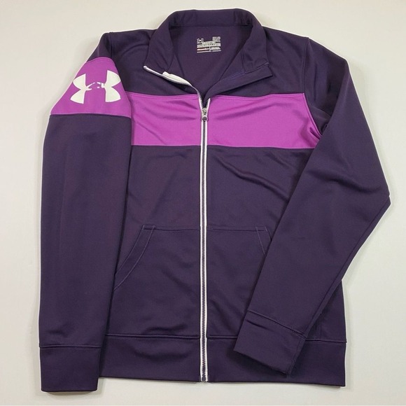 Under Armour Sweatshirt Womens S Zip Up All Season Gear Semi Fitted Colorblock - Picture 1 of 10